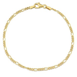 EVERLY JEWELRY |2.2 mm Figaro Chain Bracelet in Silver - Multiple Length Options - 1 of 4