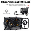Lyngins Large 2-in-1 Bike Trailer & Push Cart for Pets with Detachable Bike Hitch & Push Handle, Convertible Dog Stroller with All-Terrain Wheels - 4 of 4