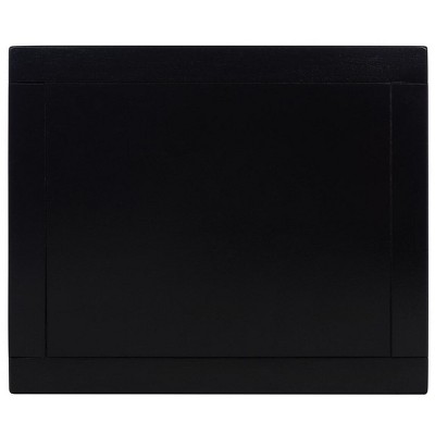 Siobhan Black Pine Wood End Table with Storage