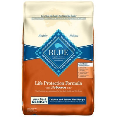 Blue Buffalo Life Protection Chicken & Brown Rice Recipe Large Breed Senior Dry Dog Food - 30lbs