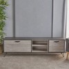 Chic Crate - Modular Media Console w/ Multi-Room Storage Cabinet - Open Shelves & Cable Management - Living Room/Office/Bedroom - Cloud White - 3 of 4