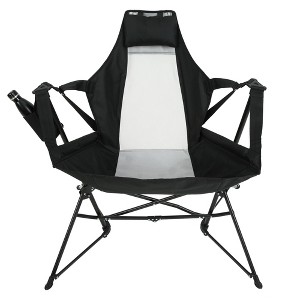 Kumasinova Rocking Camping Chairs with Cup Holder and Pillow,Outdoor Chairs with Adjustable Back,Lawn Chairs with Carry Bag,Beach Chair for Travel - 1 of 4