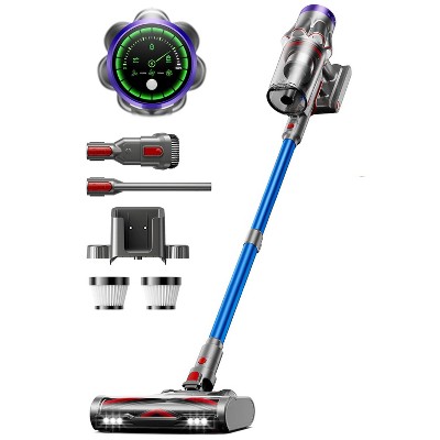 Itopfox Cordless Vacuum Cleaner, 50KPa 600W 65Mins, Anti-Tangle Self-Standing Stick with Scented Tablet, Upgraded Dust Cup Scraping for Carpet/Floors