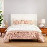 3pc Paloma Comforter Set Orange/White - Laurel & Mayfair