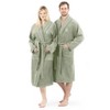 Linum Home Textiles 100% Turkish Cotton Personalized Terry Bathrobe, Green - 2 of 2
