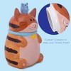100 North Dolomite Ceramic 10 inch Everyday Cookie & Candy Jar Airtight Lid: Kitchen Canisters, Pet Treat Containers, Orange Tabby Striped Cat & Mouse - 3 of 4