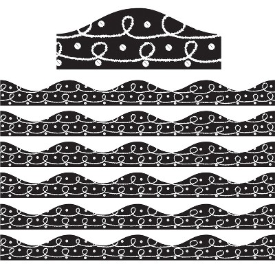 Ashley Productions® Magnetic Border, Scribble Chalk Loops, 12 Feet Per Pack, 6 Packs