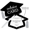 Big Dot of Happiness Silver - Tassel Worth the Hassle - Grad Cap Wish Card Graduation Party Activities - Shaped Advice Cards Games - Set of 20 - 2 of 4