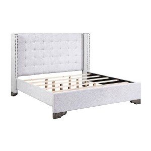 90" Eastern King Bed Artesia with Buttonless Tufting & Wood Frame - Acme Furniture - 1 of 4