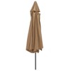 vidaXL Garden Parasol with Metal Pole 153.5" Taupe - 4 of 4