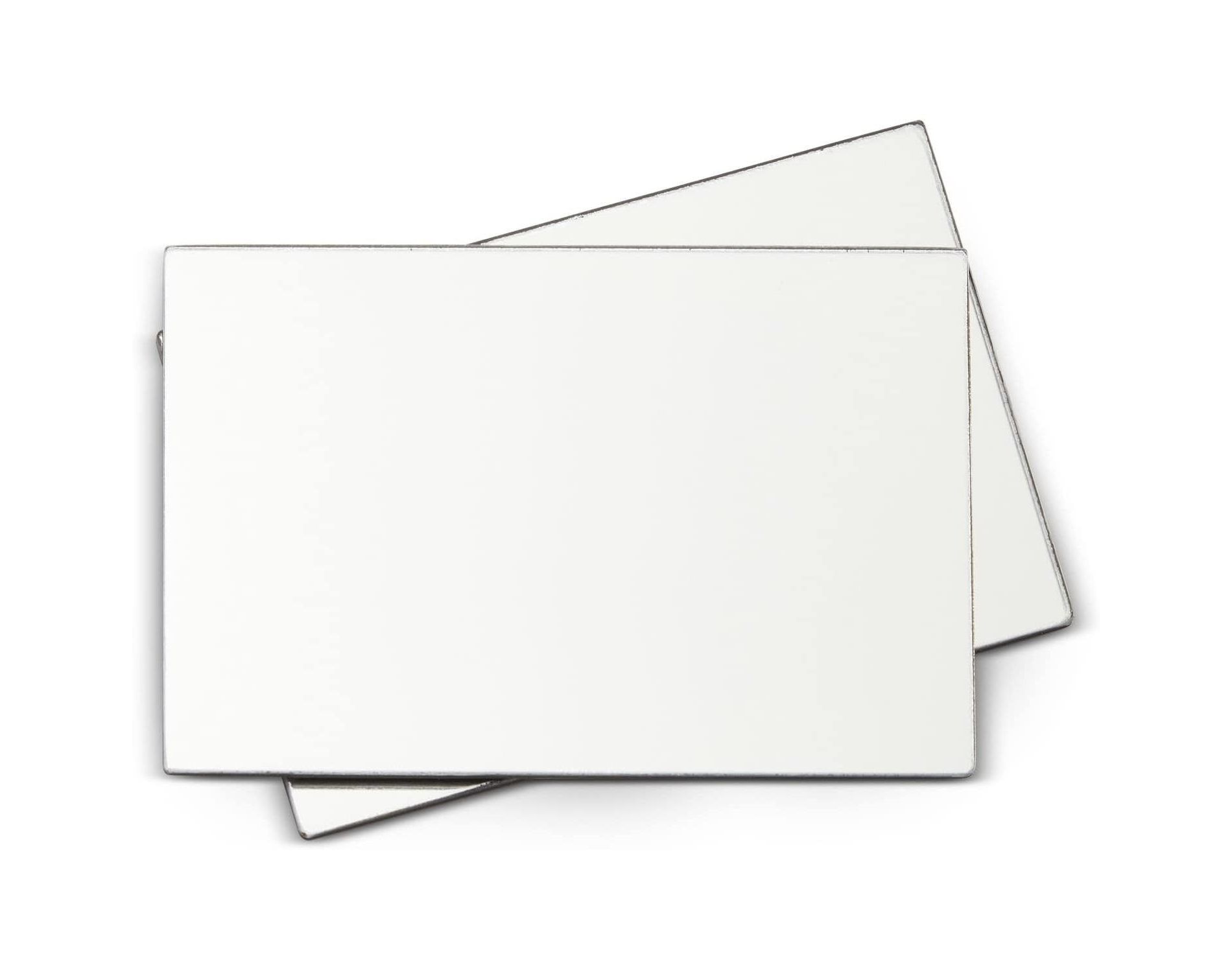 Juvale 2 Pack Rectangular Magnetic Locker Mirror, Personal Makeup Mirror for School, Bathroom, Gym, Office Cabinet, 4 x 6 Inches