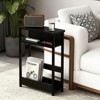 COZONY Narrow Side Table with 3-Tier Storage Shelf & Magazine Rack, Slim End Table for Small Spaces, Modern Skinny Bedside Nightstand for Living Room - 3 of 4