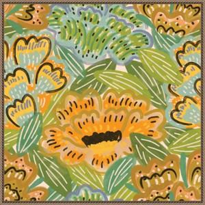 Amanti Art Citrus Floral by Carrie Cantwell Framed Canvas Wall Art - 1 of 4