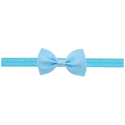 MyKids-Usa Newborn Baby Small Size Bow Patched Pattern Solid Color Elastic Headband