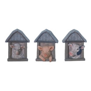 Transpac Resin Barn Window Decor Set of 3 Spring Home Decorations - 1 of 1