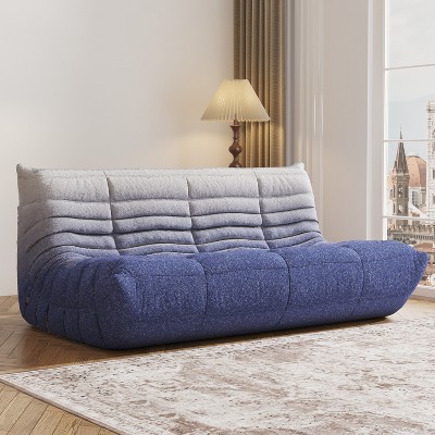 SYFERLORY Armless 3-Seat Togo THREE Seater Large Bean Bag Sofa
