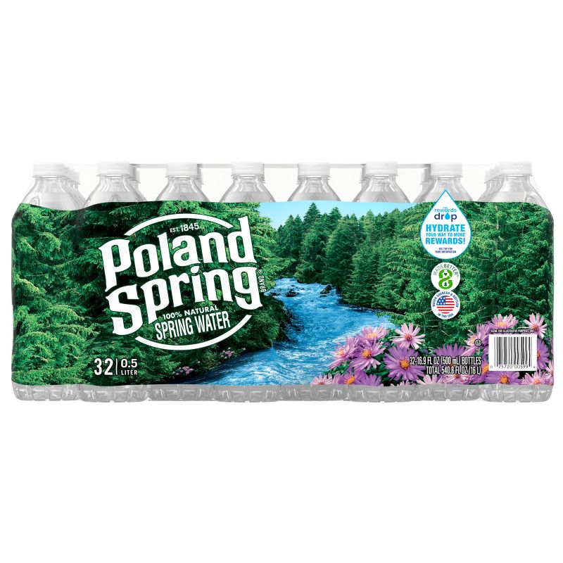 Poland Spring 100% Natural Spring Water - 32pk/16.9 fl oz Bottles, 4 of 12
