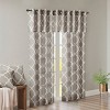 MAYEERTY 50x18" Fretwork Print Grommet Top Window Valance Grey/White - 2 of 4