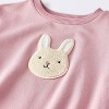 Baby Girls' Rose Modal French Terry Bunny Romper - Cloud Island™ Pink - image 3 of 4