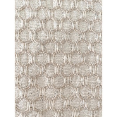 Beige Wavy Pattern Cotton Beach Towel with Fringe