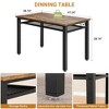 Farmhouse 47" Dining Table Set for 4 – Space-Saving Kitchen Set with Bench, Chairs, Storage Shelf & Metal Frame - 4 of 4