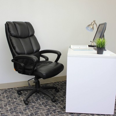target black leather chair