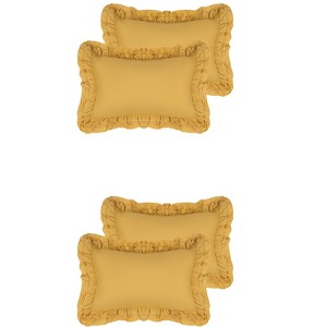 Unique Bargains Bedding Triple Ruffle Envelope Closure Pillowcases Cover 4 Pcs - 1 of 4