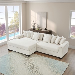 CAVINAS 111" L-Shaped Sectional Sofa,3-Seater Cloud Couch Sectional,Oversized Chaise Lounge with Armrest for Living Room - 1 of 4