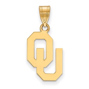 Black Bow Jewelry 10k Yellow Gold Oklahoma Sooners NCAA Medium Pendant - 1 of 3