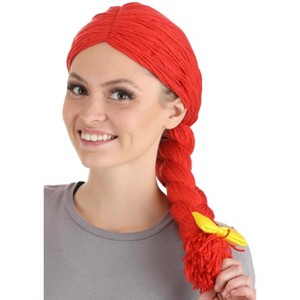 HalloweenCostumes.com One Size Fits Most   Disney Toy Story Jessie Costume Wig Accessory, Yellow/Red - 1 of 4