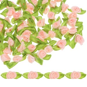 Unique Bargains Mini Ribbon Roses Fabric for Crafts Wedding 100 Pcs - 1 of 4