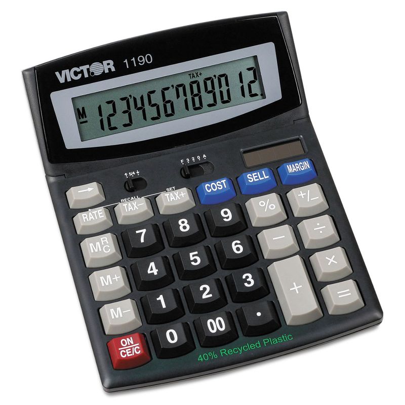 Victor 1190 Executive Desktop Calculator 12-Digit LCD, 1 of 5