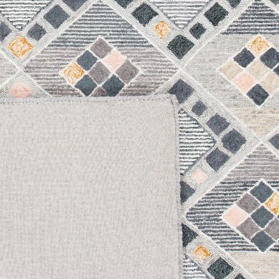 Gray and Gold Hand-Tufted Wool 8' x 10' Area Rug