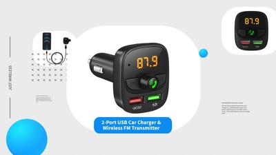 Just Wireless Bluetooth Fm Transmitter - Black : Target