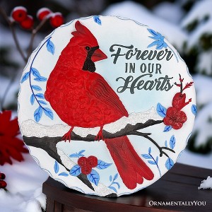 Forever in our Hearts Cardinal Stepping Stone, 9.5" Winter Garden Decorative Resin Figurine| OrnamentallyYou - 1 of 4
