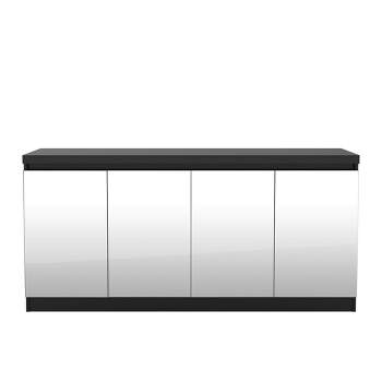 62.99" Viennese 6 Shelf Buffet Cabinet with Mirrors - Manhattan Comfort