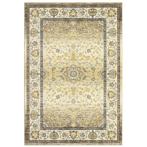 Machine Washable Area Rug Non Slip Rug Vintage Distressed Low Pile Foldable Rugs Ultra-Soft Stain Resistant Carpet for Bedroom Living Room - 1 of 4