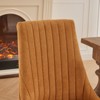 Kitchen Dinner Chair Comfy Fabric Upholstered Accent Chair for Dining Room with Curved Solid Wood Legs,Set of 2 - 4 of 4