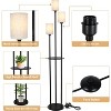 GDFStudio Bach Metal Floor Lamp with 3-Shade and Shelf - 4 of 4
