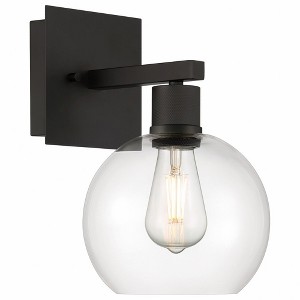 Access Lighting Port Nine 1 - Light Wall Light in  Matte Black - 1 of 4