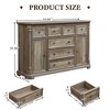 Brafabhome Rustic Wood 7 Drawers Dresser with 2 Doors for Bedroom, Multifunctional Storage Sideboard Buffet Cabinets for Kitchen, Dining & Living Room - 2 of 4