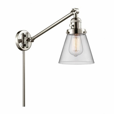 Cone - 1 Light Swing Arm Wall Sconce In Industrial Style-25 Inches Tall and 8 Inches Wide