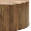 36" Solid Mango Wood Drum Coffee Table, Ideal for Living Room or Family Room - 2 of 4