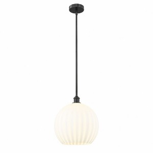 White Venetian - 1 Light Stem Hung Pendant In Modern Style-16.13 Inches Tall and 13.75 Inches Wide - 1 of 1
