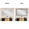 Amanti Art Mirror Makeover Bathroom Mirror Frame Border Kit - Fully Assembled Peel and Stick Frame - Mirror NOT Included - Rustic Plank Narrow Trim - 4 of 4