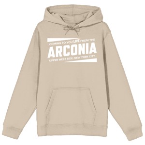 Only Murders In The Building Arconia Art Long Sleeve Sand Unisex Adult Hooded Sweatshirt - 1 of 3