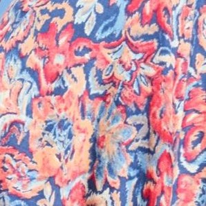 dark blue ikat floral