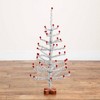 Nearly Natural 3' Artificial Retro Silver Tinsel Christmas Tree with 45 Red Mini Ornament Balls and Wooden Base - 4 of 4