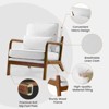 MAYEERTY Chair with Lumbar Pillow, Lounge Arm Chairs, Linen Fabric Comfy Reading Chair with Wood Frame for Living Room - 4 of 4