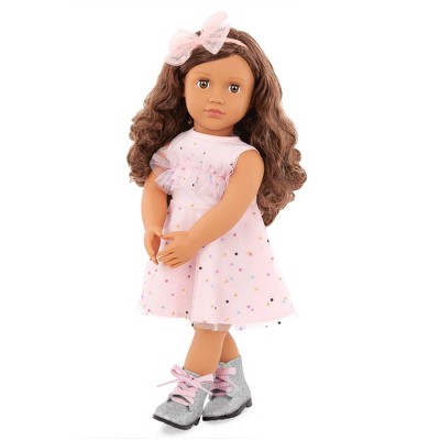 Our Generation Pink &#38; Colorful Confetti-Print Dress Outfit for 18&#39;&#39; Dolls